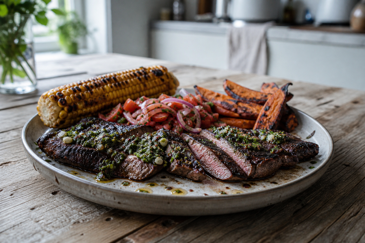 Bavet van de BBQ met chimichurri