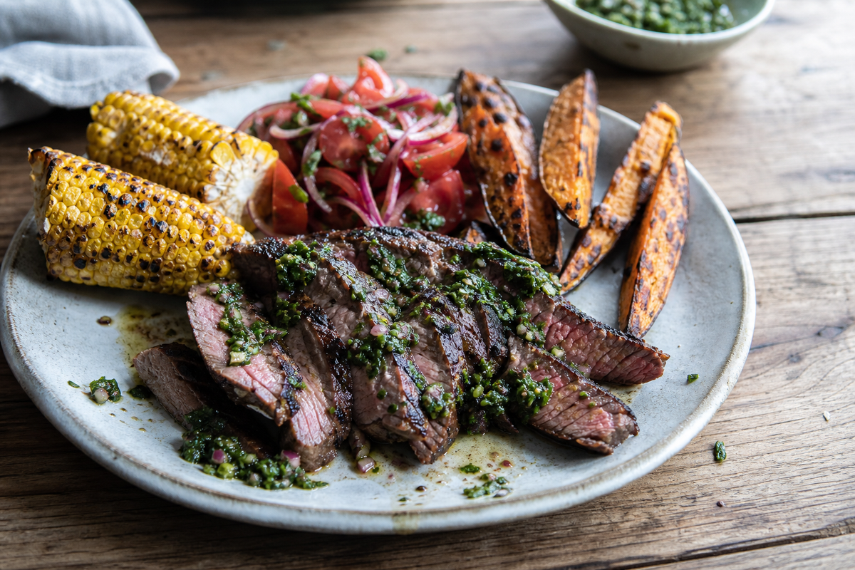 Gegrilde diamanthaas met chimichurri