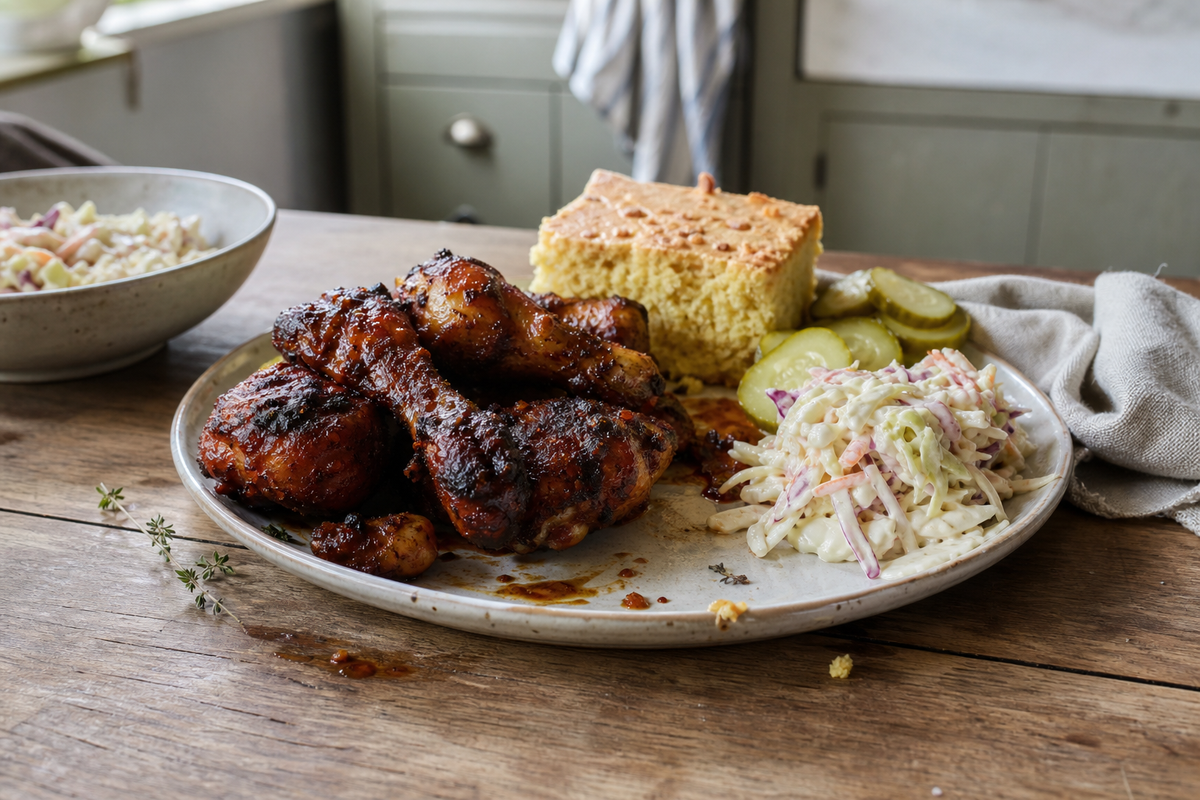 BBQ drumsticks met indirecte garing