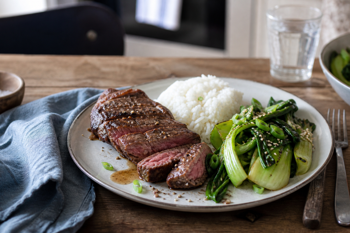 Gegrilde entrecote met reverse sear