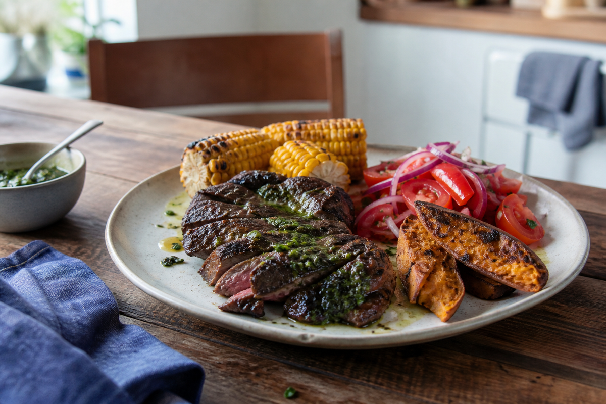 Bavet van de BBQ met chimichurri