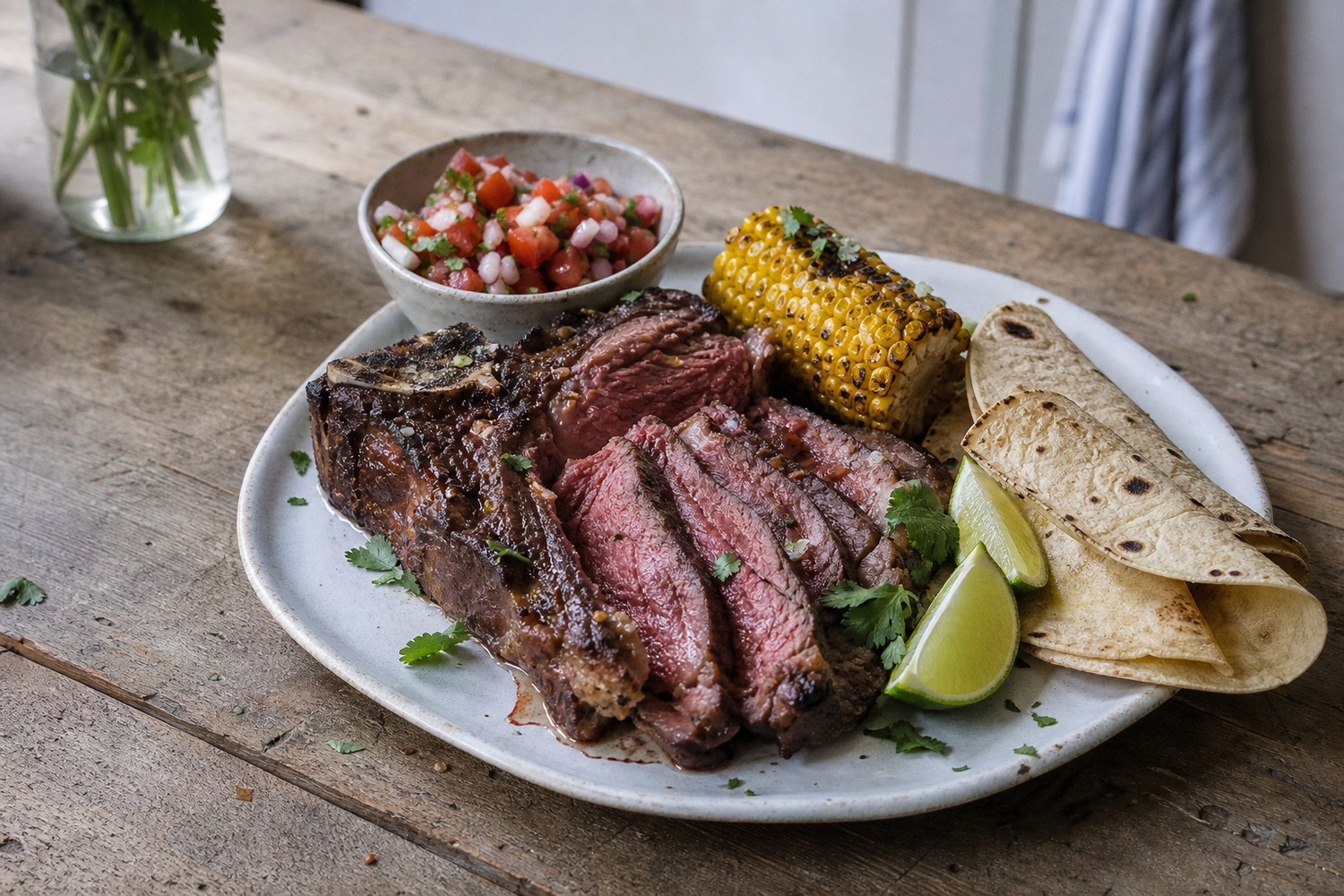 Côte de boeuf reverse sear van de BBQ