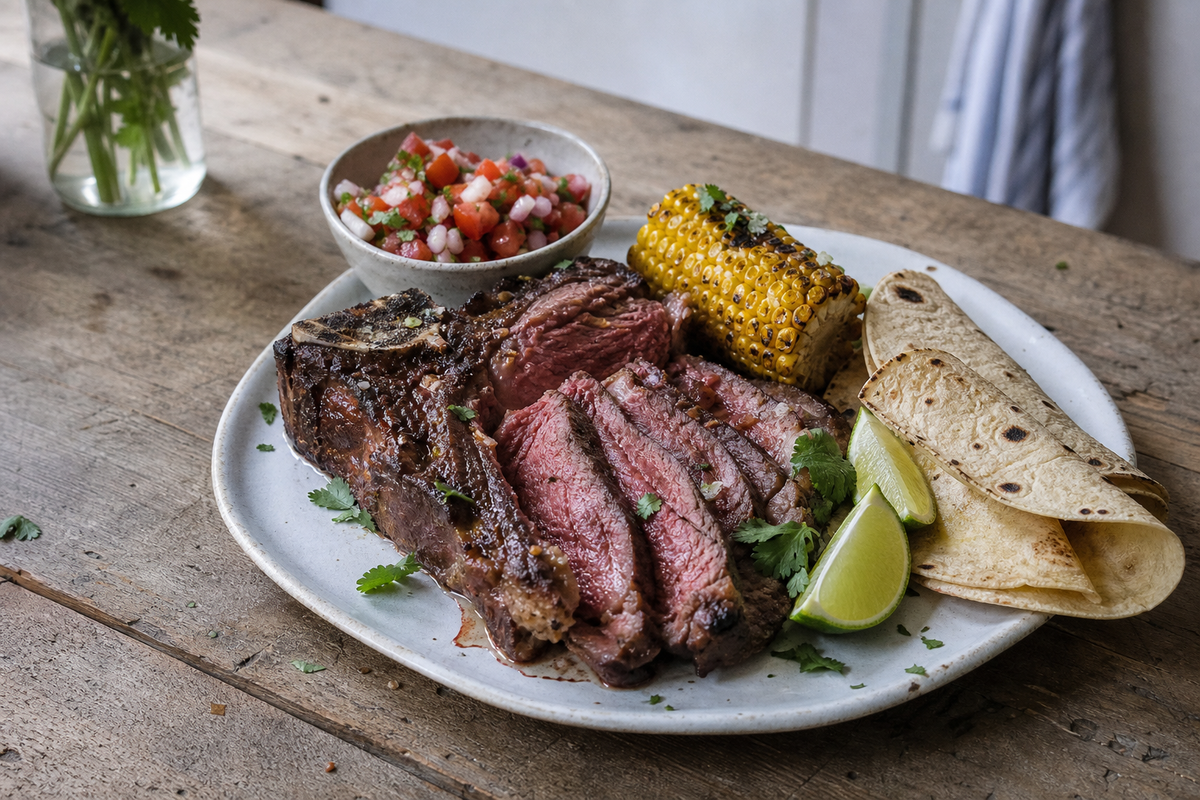 Côte de boeuf reverse sear van de BBQ