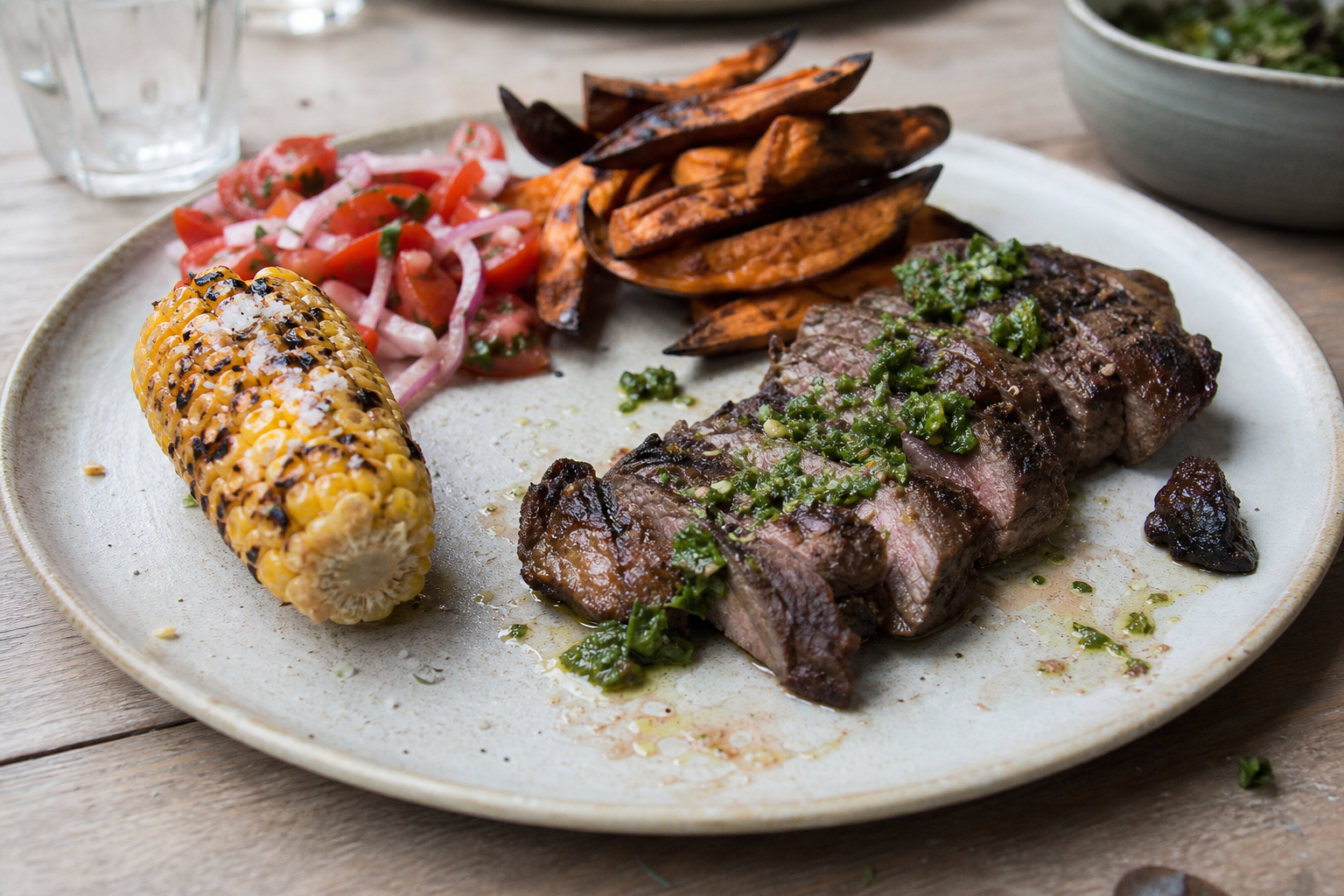 Gegrilde diamant haas met chimichurri