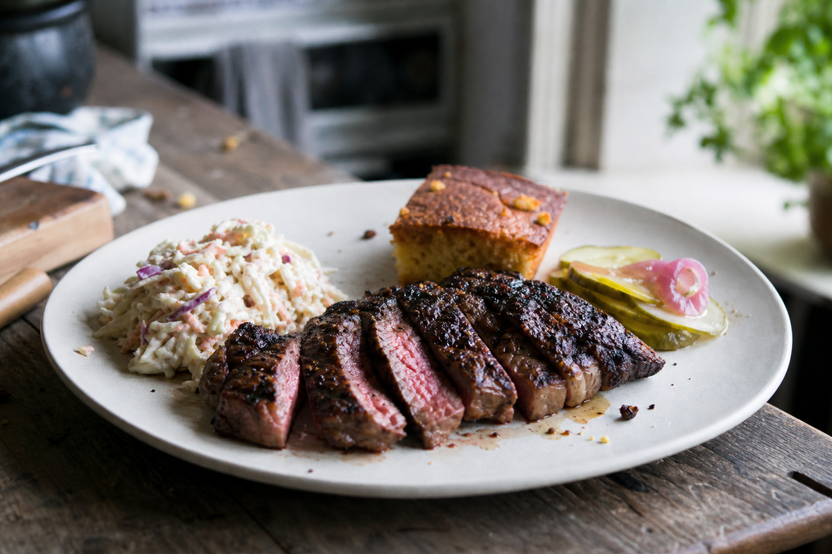 Gegrilde entrecote met reverse sear