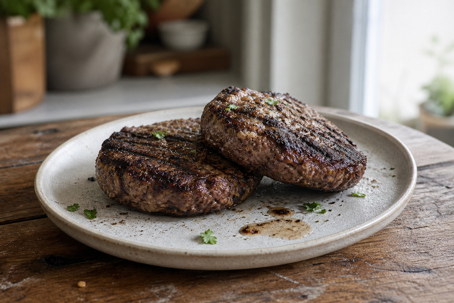 Gegrilde burgers van de BBQ