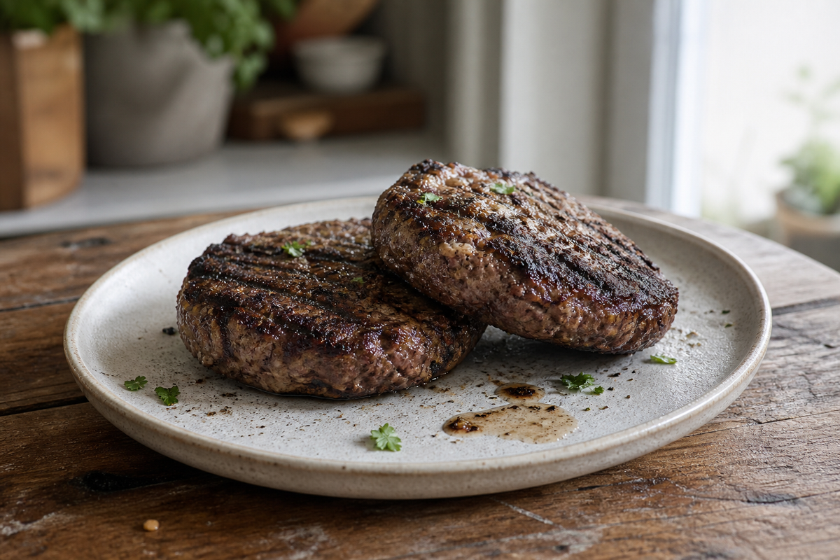 Gegrilde burgers van de BBQ
