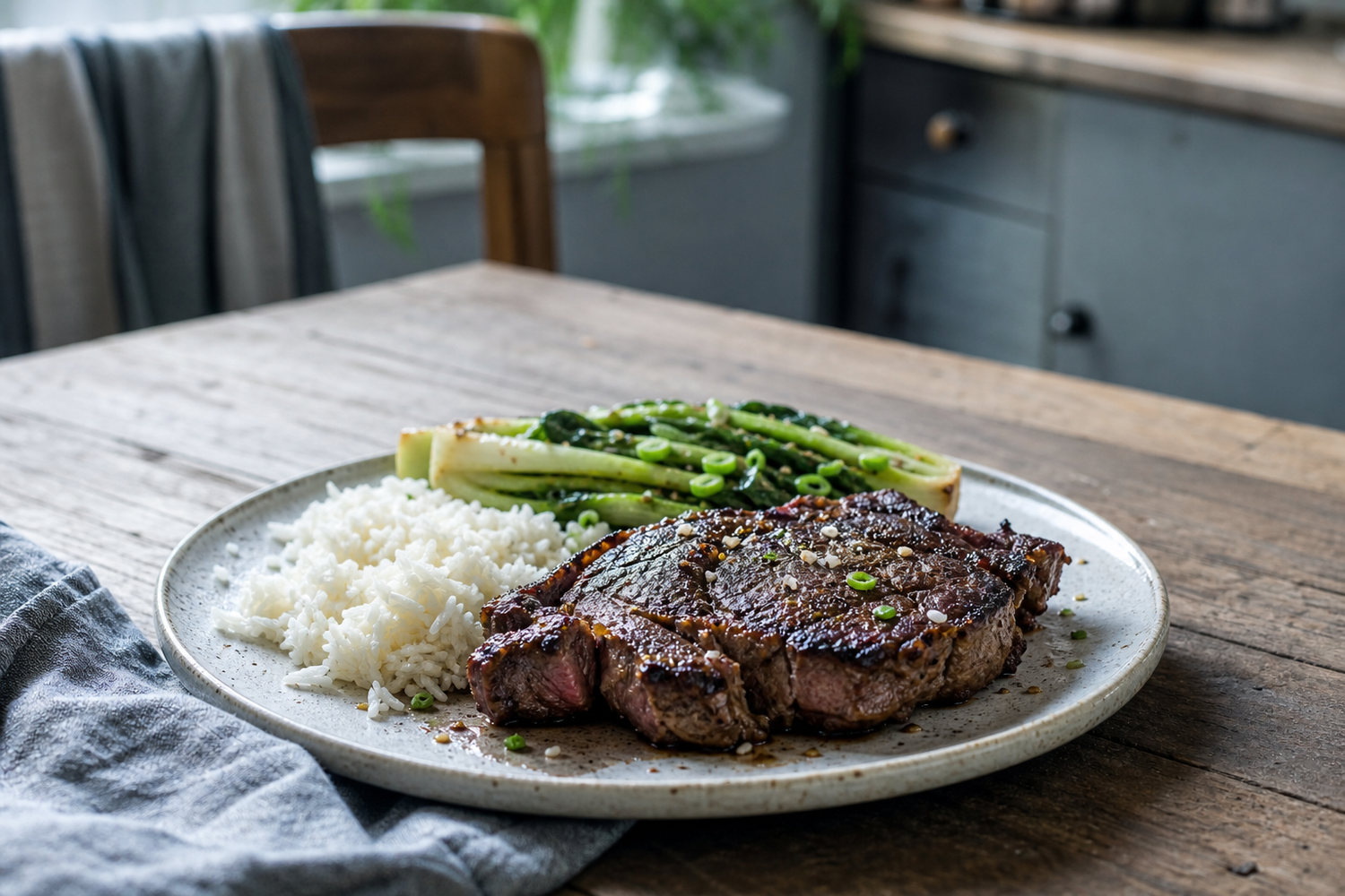 Rib-eye aan één stuk van de BBQ