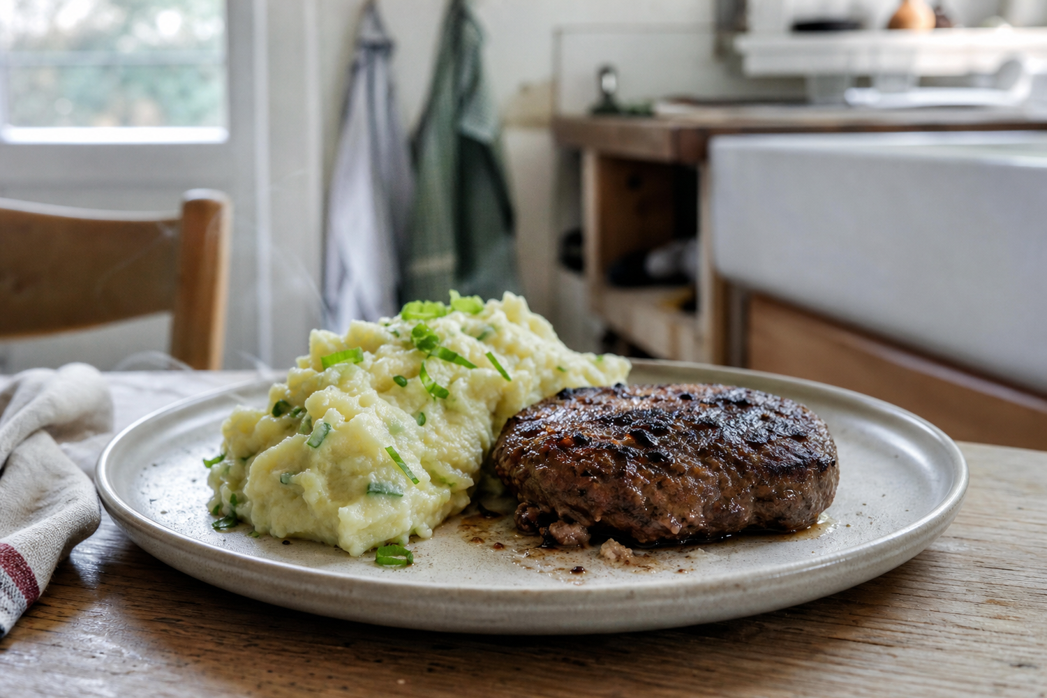 Klassieke rundburger uit de pan