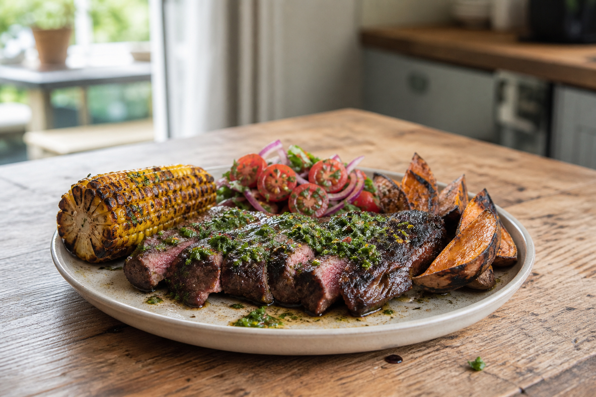 Bavet van de BBQ met chimichurri