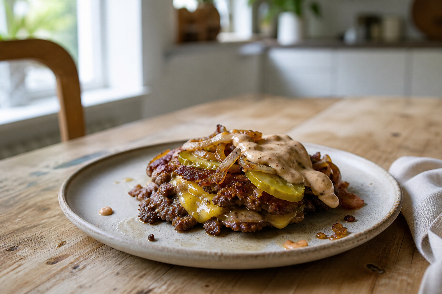 Smashed burgers uit de pan