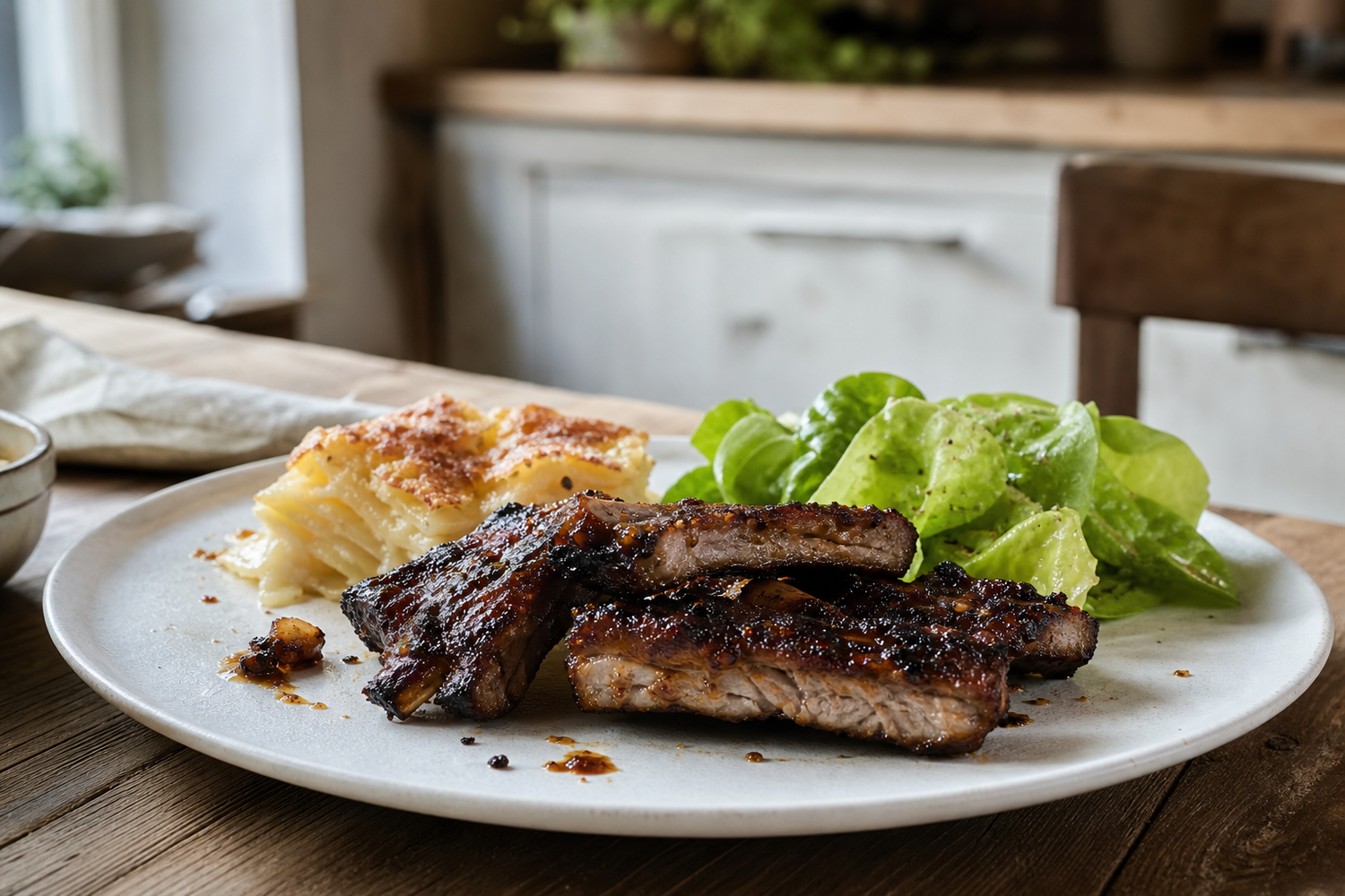 Sticky ribfingers van de BBQ