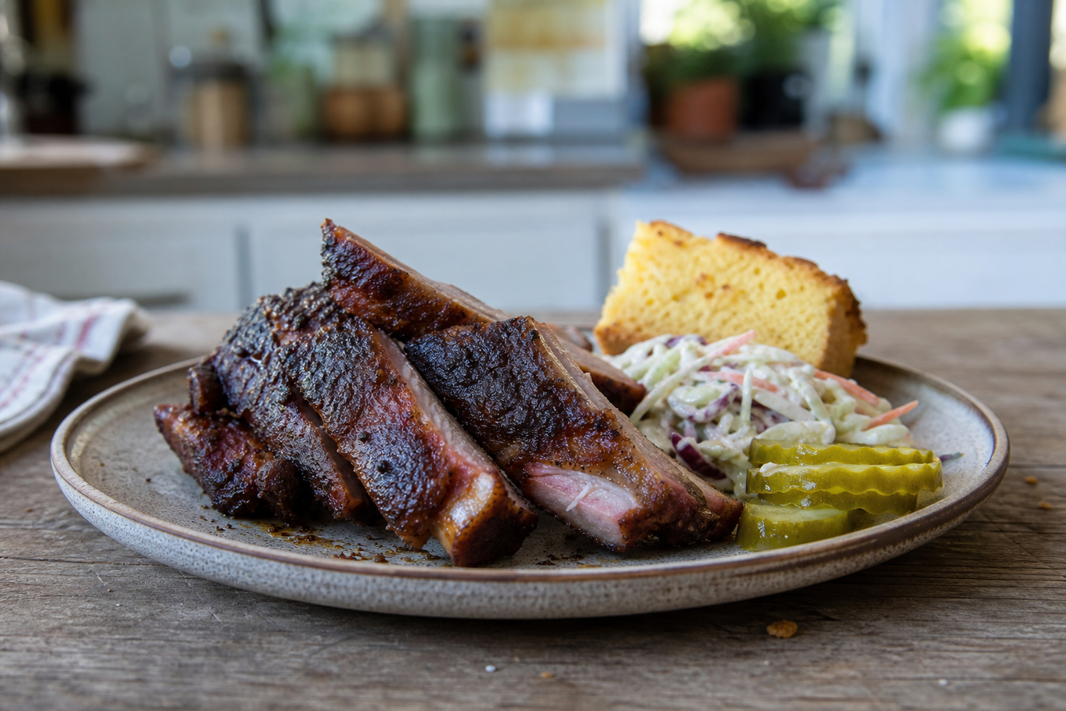 Iberico spareribs van de BBQ met droge rub