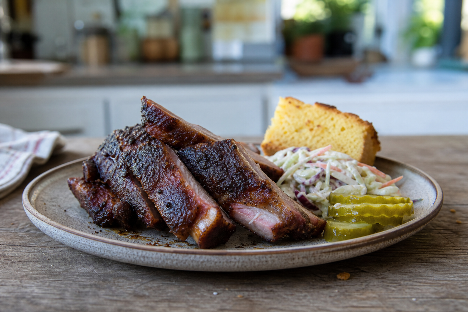 Iberico spareribs van de BBQ met droge rub