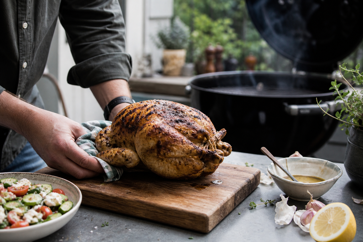 Kip grillen: hele kip sappig en veilig van de BBQ
