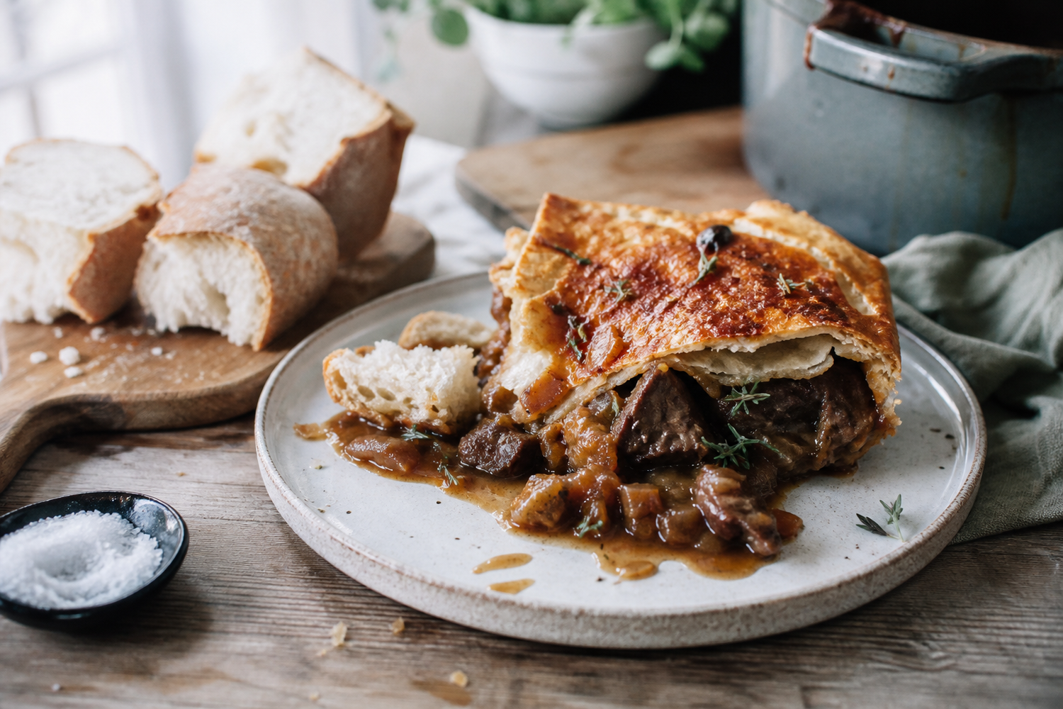 Lamsstoofpastei uit de oven