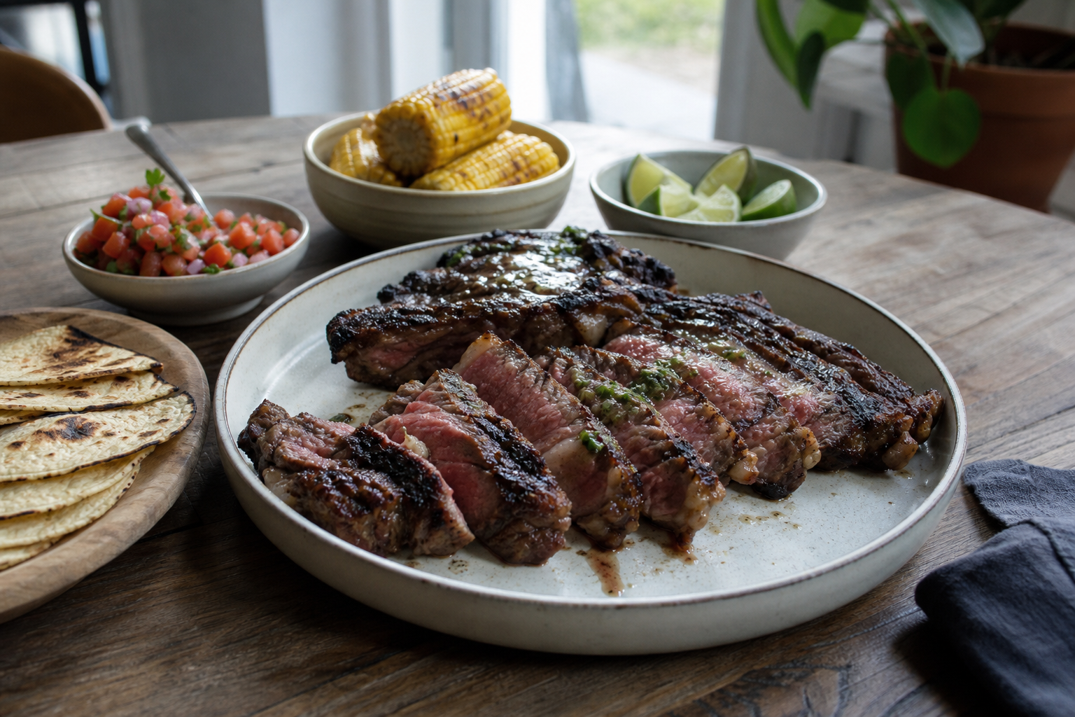 Omgekeerd gegrilde ribeye