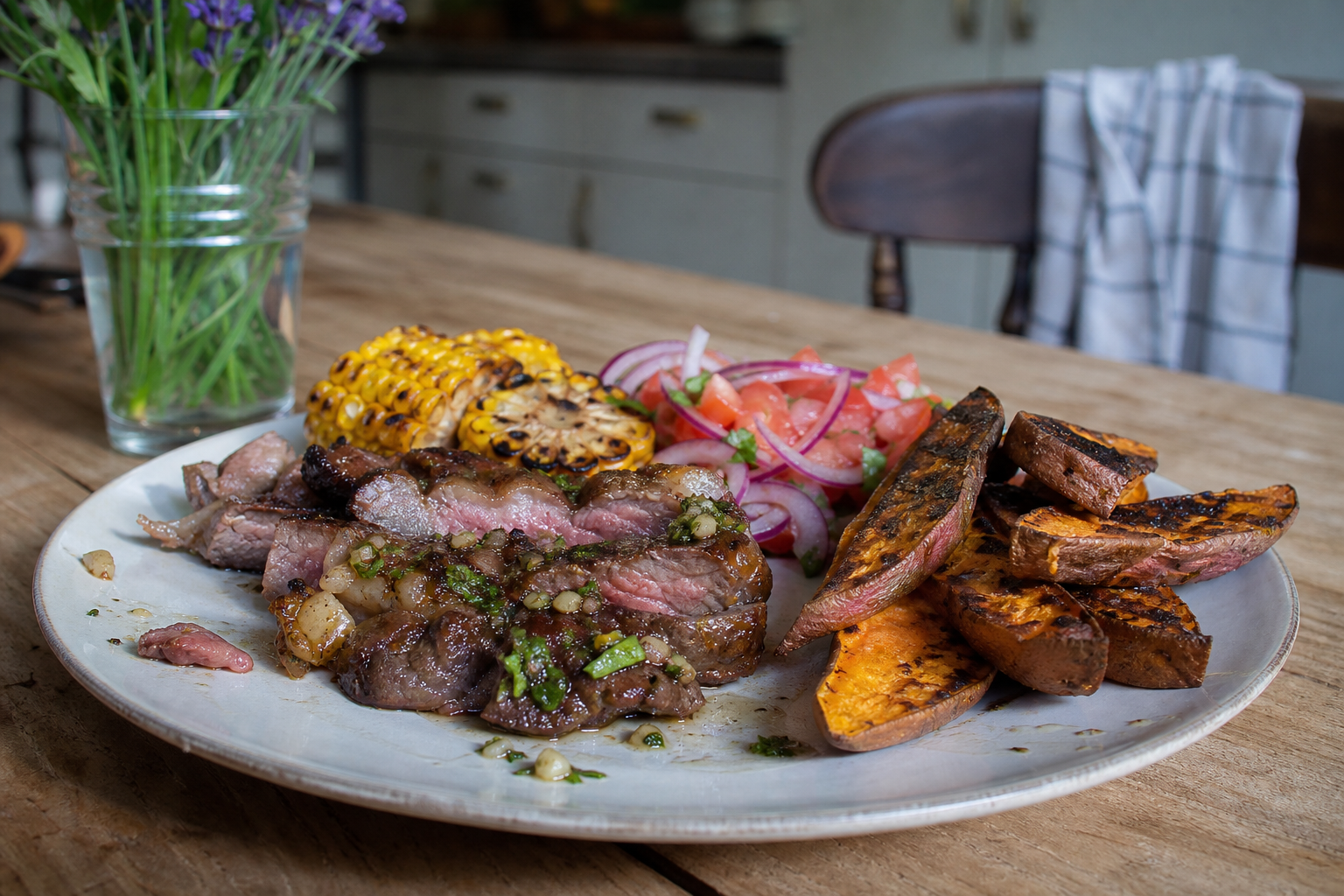Picanha uit de pan met knoflook en boter