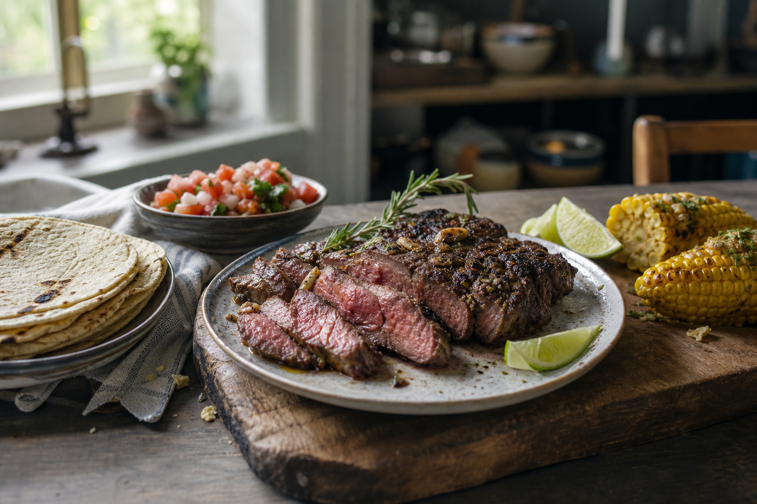 Reverse sear met knoflook en rozemarijn