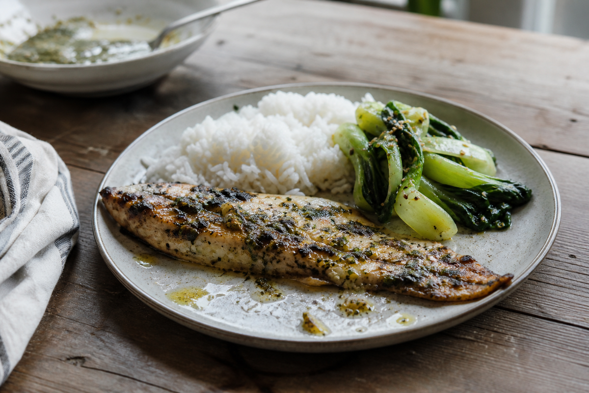 Sliptong van de BBQ met kruidenolie