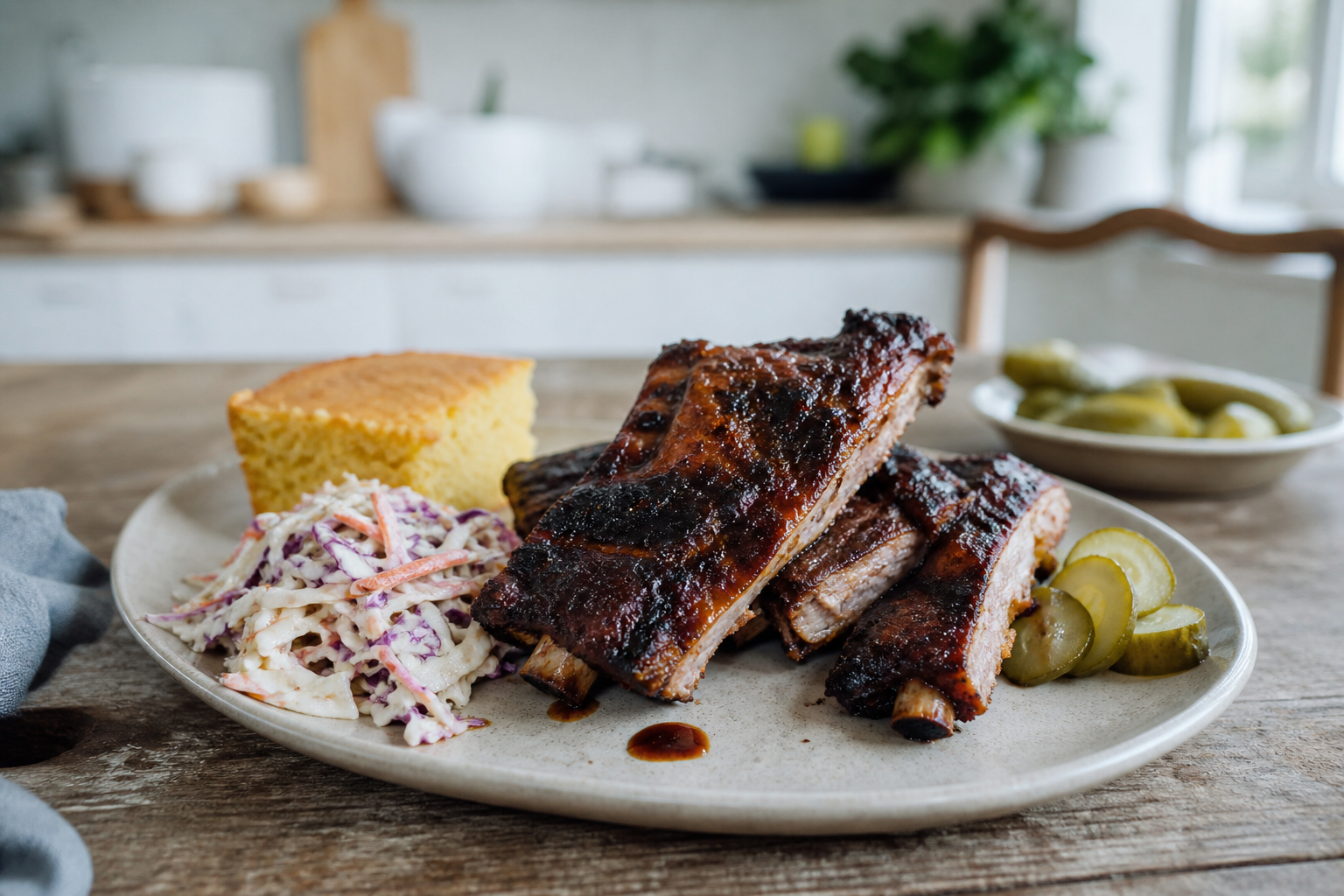 Sticky spareribs van de BBQ