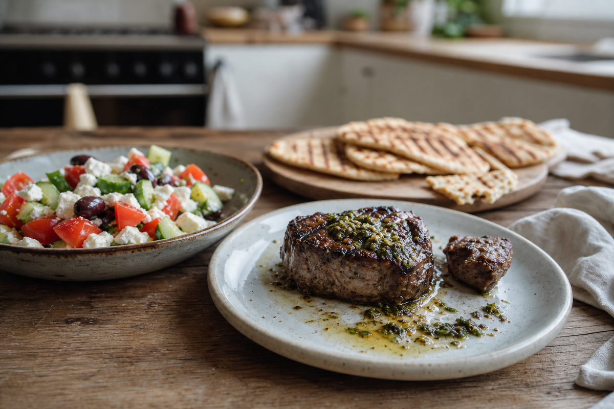 Gegrilde tournedos met kruidenolie