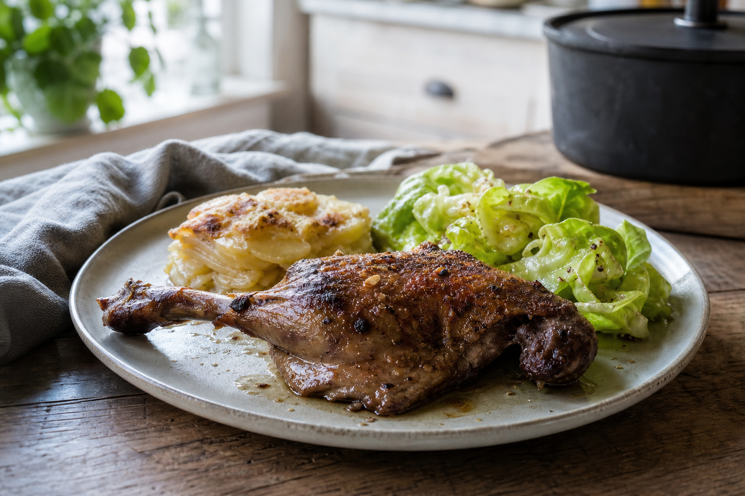 Eendenbout van de BBQ met krokante huid