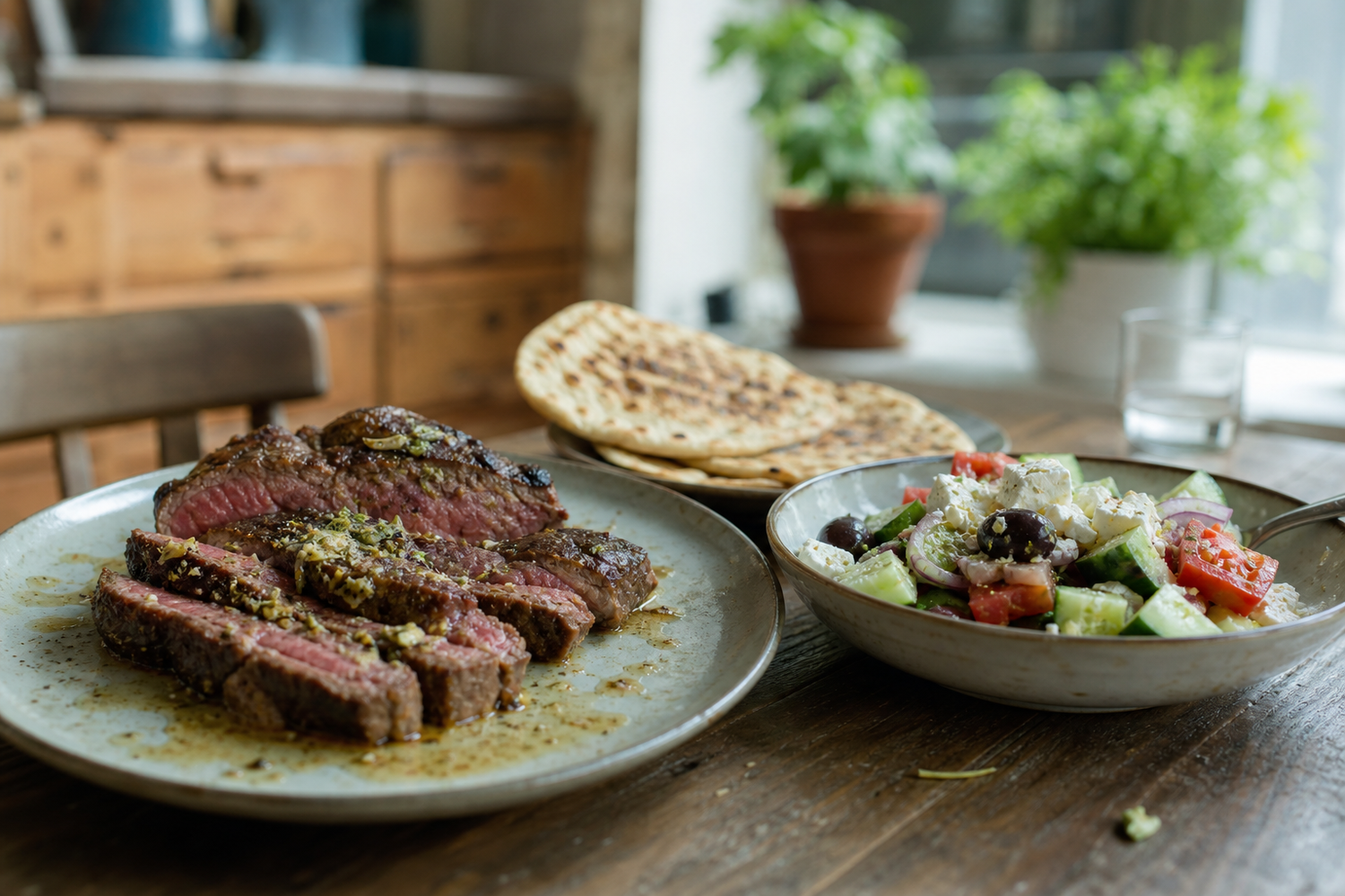 Reverse sear op de BBQ met knoflookboter