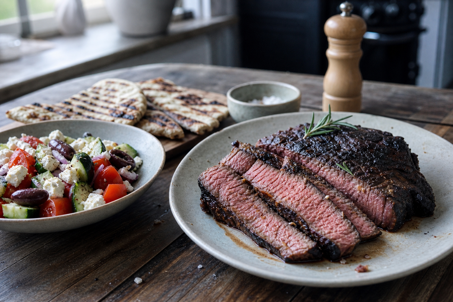 Reverse sear van de BBQ